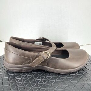 Merrell Shoes Women Size 9.5 Brown Leather Mary Jane Dassie Erin Loafers Sneaker